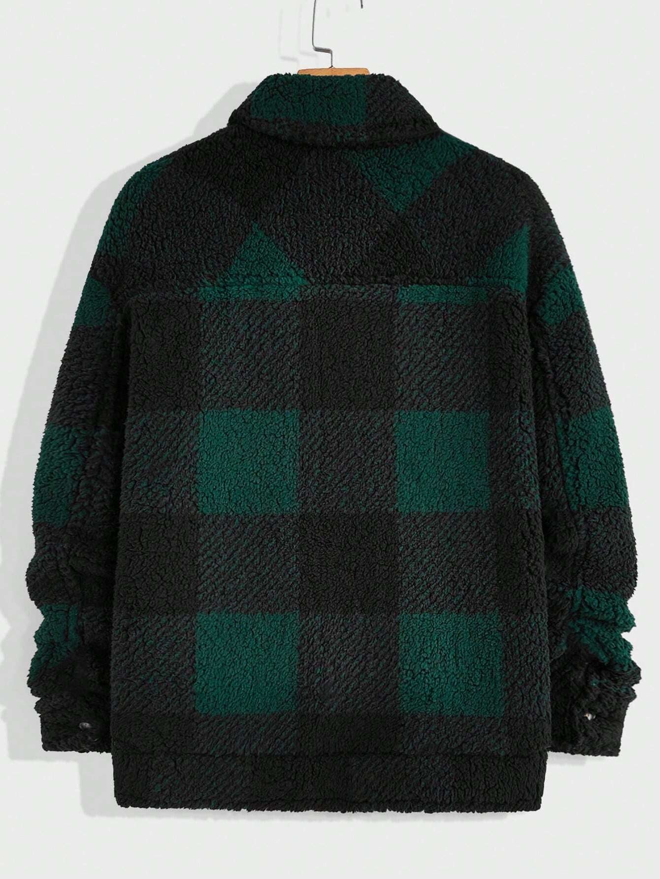 Manteau Teddy Oversized Plaid Manfinity