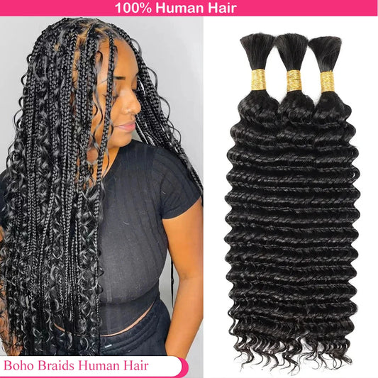 Cheveux Bouclés 100% Humains - Extensions Bulk Brésiliennes Remy