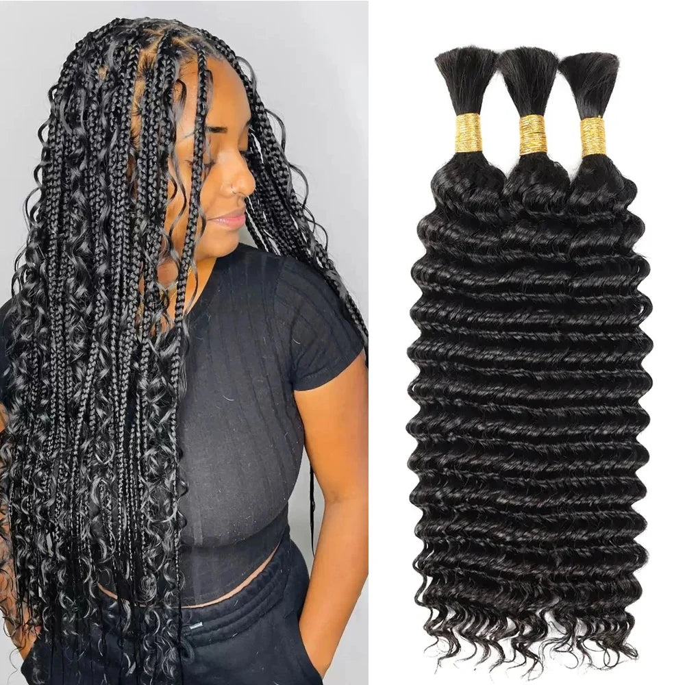 Cheveux Bouclés 100% Humains - Extensions Bulk Brésiliennes Remy