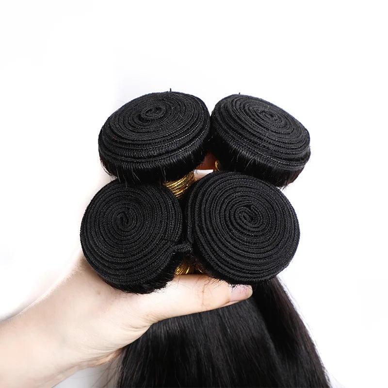 Extensions de Cheveux Lisses Brésiliens Naturels - 100% Cheveux Humains