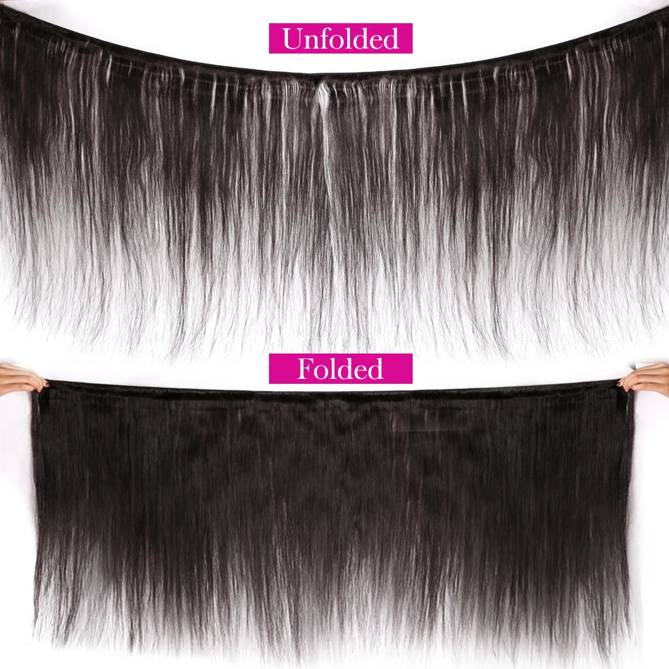 Extensions de Cheveux Lisses Brésiliens Naturels - 100% Cheveux Humains