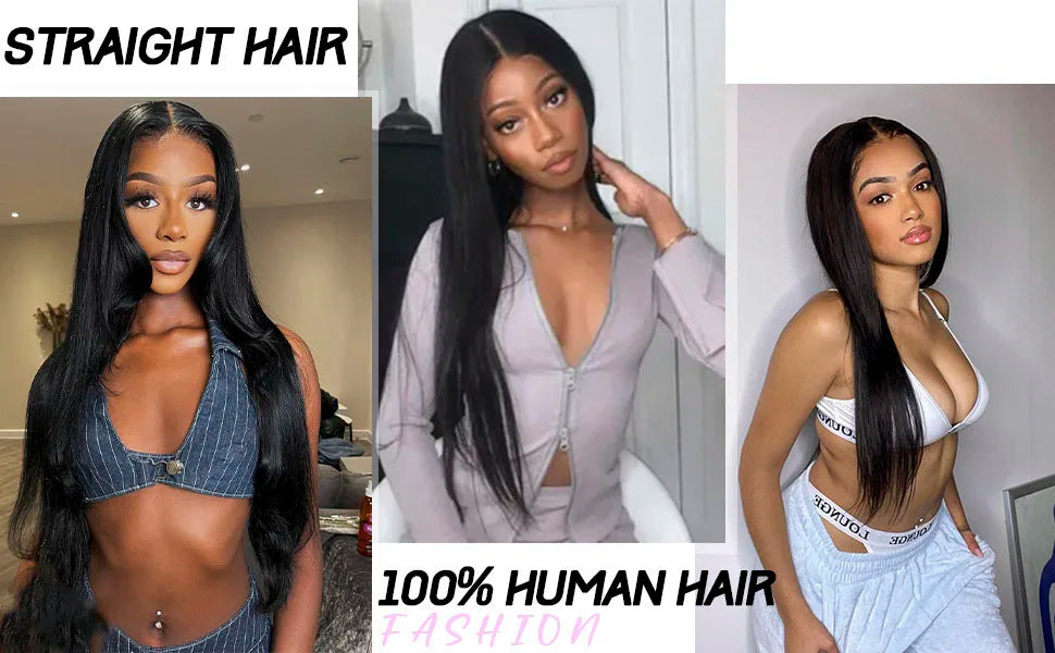 Extensions de Cheveux Lisses Brésiliens Naturels - 100% Cheveux Humains