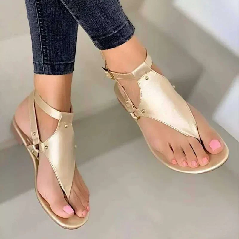 2024 Hot Sale Shoes for Women Basic Women'S Sandals Summer Beach Flip-Flop Sandals Casual Flats Shoes Fashion Gladiator Sandals