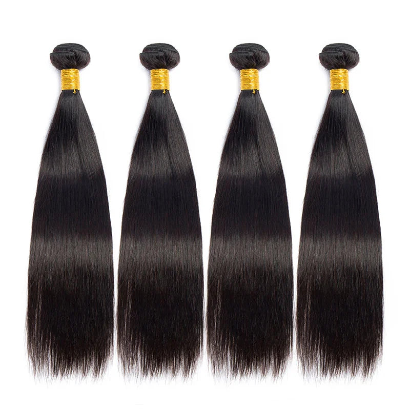 Extensions de Cheveux Lisses Brésiliens Naturels - 100% Cheveux Humains