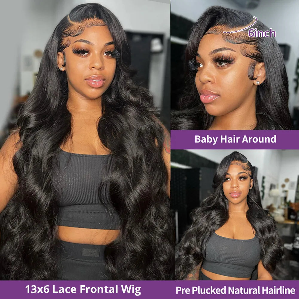 30 40 Inch 13X6 Hd Lace Frontal Wig Human Hair 13X4 Body Wave Human Hair Wigs for Women Pre Plucked Lace Front Human Hair Wig