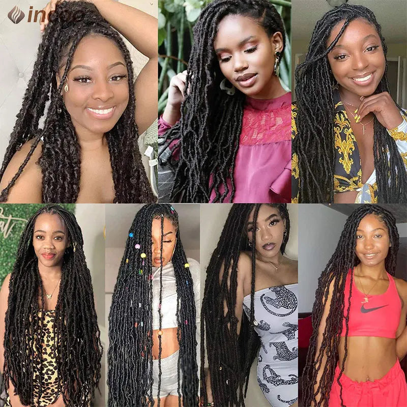 40 Inches Long Synthetic Dreadlocks Braided Wigs Soft Full Lace Twist Braids Wigs for Black Woman Knotless Box Braided Lace Wigs