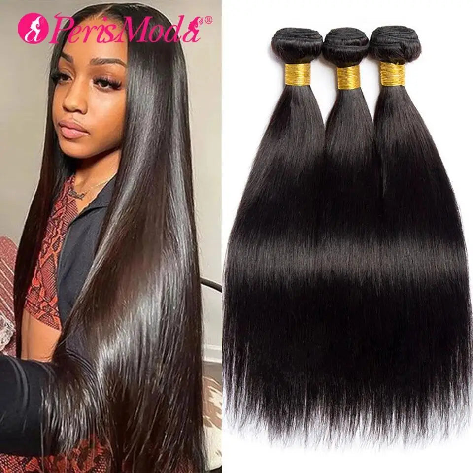 Extensions de Cheveux Lisses Brésiliens Naturels - 100% Cheveux Humains