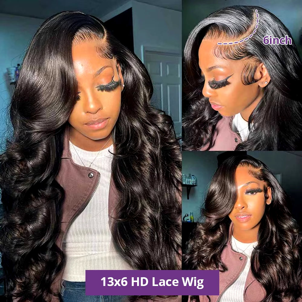 Body Wave 13X4 13X6 360 Hd Transparent Lace Front Wigs Human Hair Wig Brazilian 30 40 Inch Body Wave Lace Frontal Wig for Women