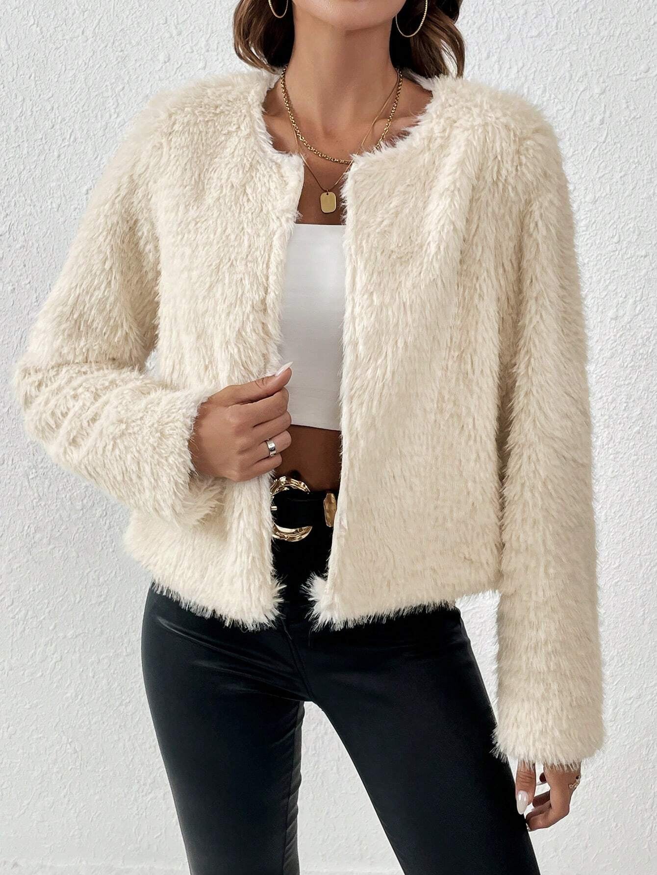 Veste Fuzzy Ouverte Essence