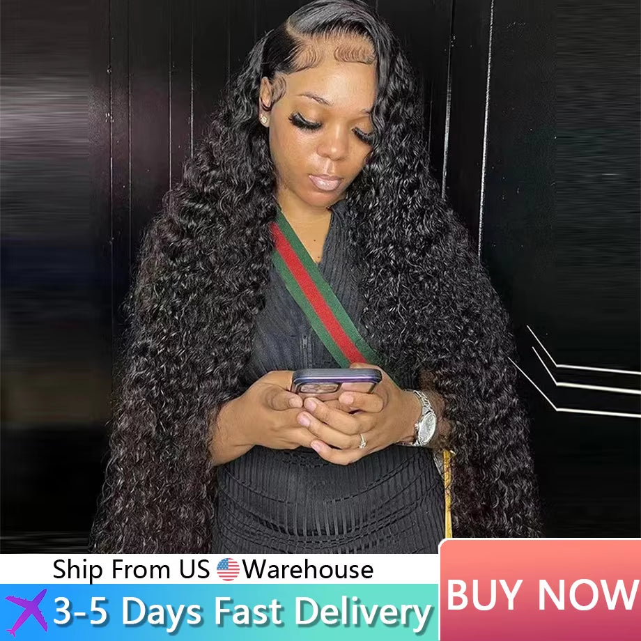 13X6 Hd Lace Frontal Wig Brazilian Human Hair Wigs for Women 13X4 Pre Plucked Wet and Wavy 30 40 Inch Deep Wave Lace Front Wigs