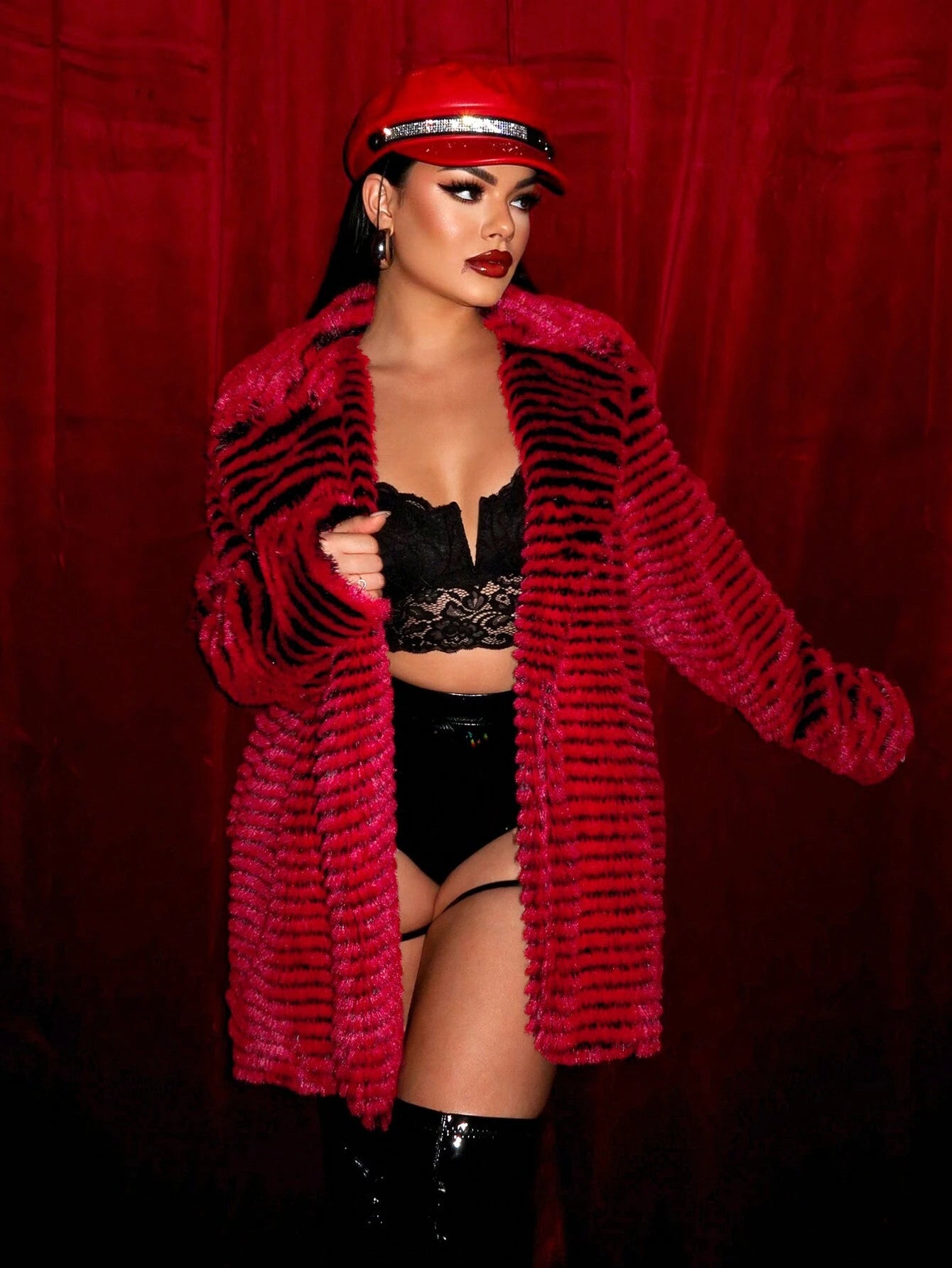 Manteau Fuzzy Ouvert Sexy SXY